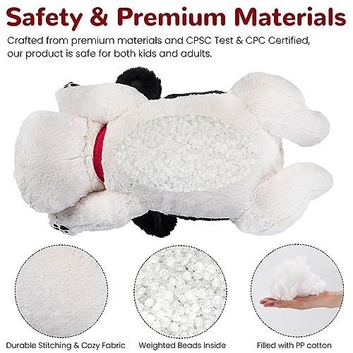 Weighted Stuffed Dog Plush Pillow - 22 Inch, 4.5lbs Soft Sensory Toy