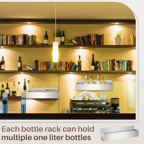 22-Inch Stainless Steel Speed Rail Liquor Bottle Holder, Wall Mounted Rack