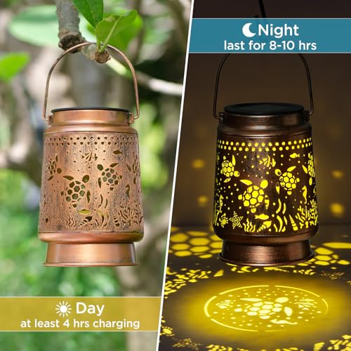 Solar Turtle Lantern Outdoor Garden Decor Gift for Mom & Women
