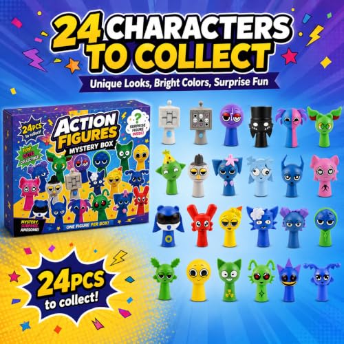 DONGYING 2026 Christmas Advent Calendar with 24 Multicolor Sprunky Action Figures