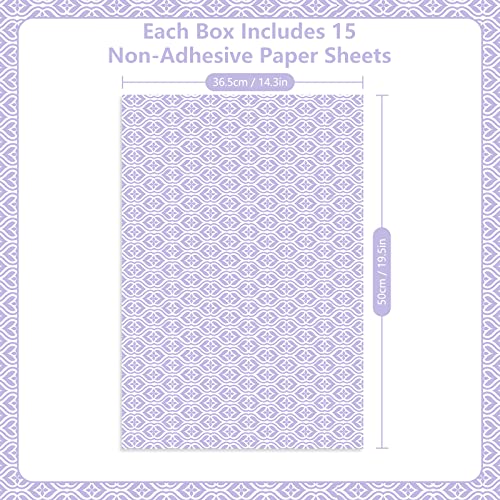 Lavender Scented Drawer Liners, 15 Sheets Non-Adhesive Shelf Paper for Closet