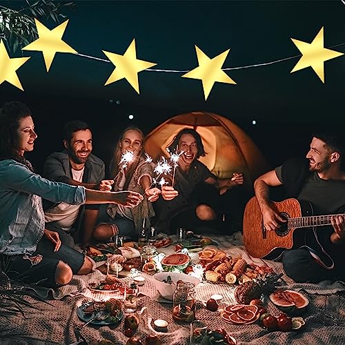 40 Pcs 11-Inch Gold Star Cutouts - Double-Sided Cardstock Party Decor