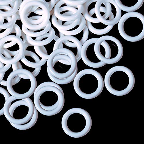 100-Pack 13mm Plastic Roman Blind Curtain Rings for Window Shades