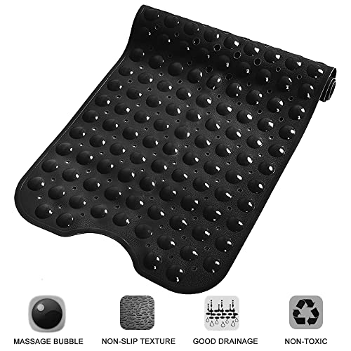 Extra Long Non-Slip Bathtub Mat, 39 x 16 Inch Shower Mat with Suction Cups