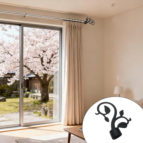 4PCS Decorative Curtain Rod Finials for 0.87-inch Diameter Poles