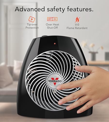 Vornado MVH Whole Room Space Heater with Adjustable Thermostat and Tip-Over Protection