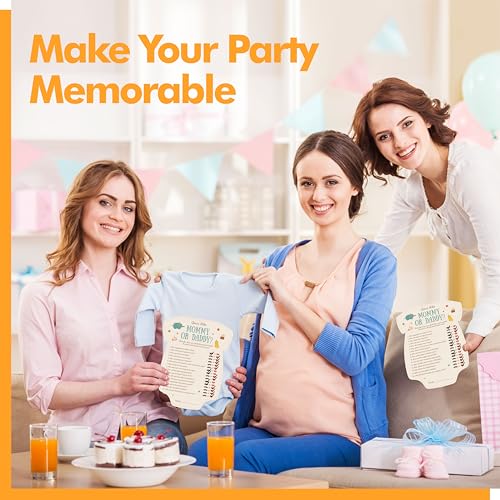 55PCS Guess Who Mommy or Daddy Baby Shower Game Cards - Gender Neutral