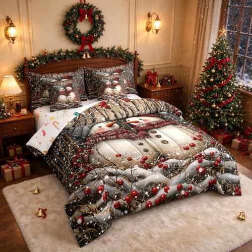 Feelyou Kids Christmas 7-Piece Twin Bedding Set for Boys & Girls, Multi 05