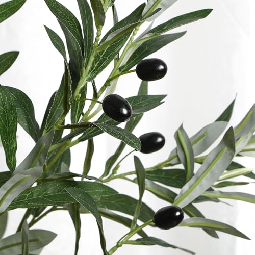 6FT Faux Olive Tree with Fruits - Lifelike Indoor Home Decor
