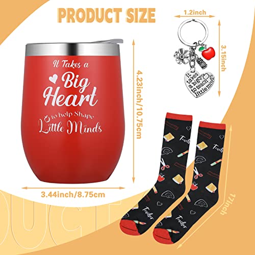 Ferraycle 2-Pack Christmas Teacher Appreciation Gift Set with Mug Socks & Keychain - Modern