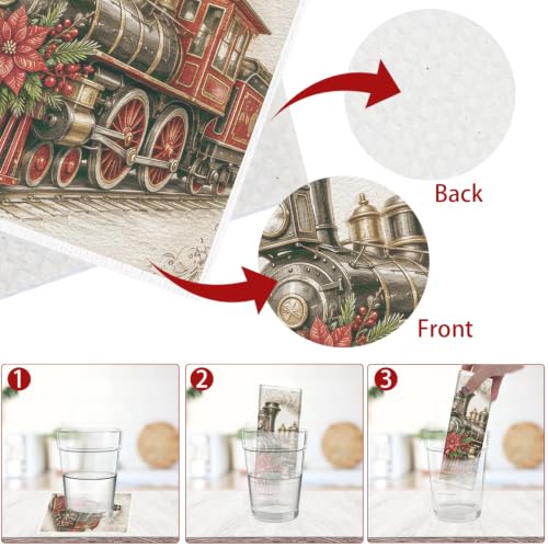 Retro Christmas Swedish Dishcloths (6 pack) – Deorfuy, 7x8 inches with Gift Box