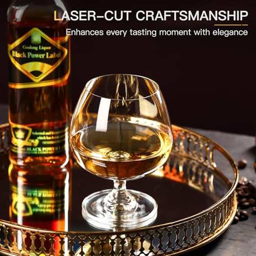 Comfit Classic 22oz Crystal Brandy Snifter Glasses Set of 2 - Elegant Cognac Drinkware