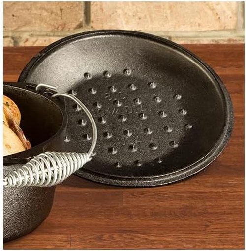 Lodge Cast Iron Lid - Durable 10-1/4-Inch Size for Perfect Cooking & Heat Retention