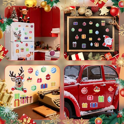 Goktvai Style 1 Christmas Refrigerator Magnets Holiday Decor Santa Tree Reindeer