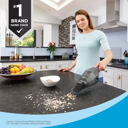 BLACK+DECKER 8V Cordless Dustbuster Handheld Vacuum with Crevice Tool