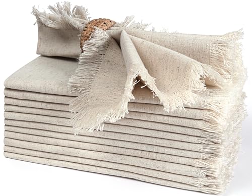 Aqua Cotton Cloth Napkins 18x18, Set of 12, Reusable Dinner Napkins