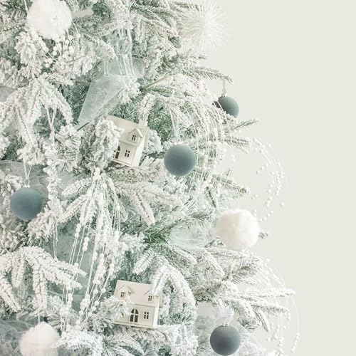 Lux Gray Velvet Christmas Balls 25-Pack | Flocked Holiday Ornaments by KI Store