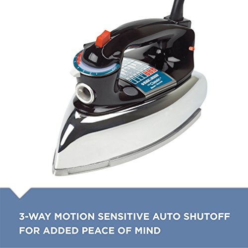 BLACK+DECKER Classic Steam Iron with Aluminum Soleplate and Auto Shutoff