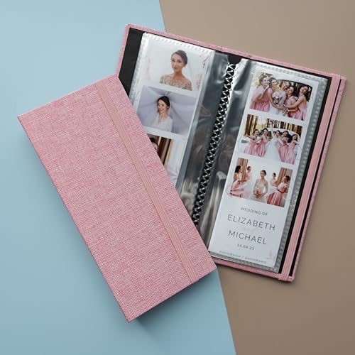 Photo Booth Strip Album - 2x6 Picture Keepsake Book - Woven Hard Cover