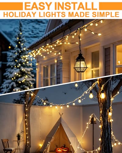 24 Pack Waterproof Adhesive Outdoor String Light Clips for Patio Decor