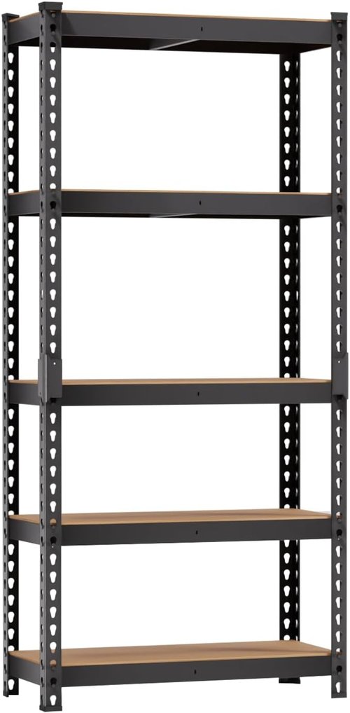 BestOffice Heavy-Duty 5-Tier Storage Shelves - Adjustable MDF Garage Shelving | 11.8" D x 27.6" W x 60" H