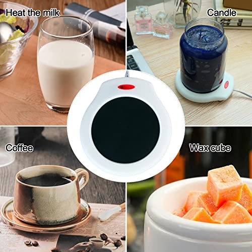 Aroma Diffuser Electric Mug Warmer for Coffee Tea Cocoa & Candles - White