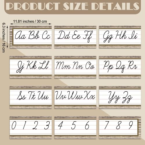 Cursive Alphabet Line Bulletin Board Set for Classroom Wall Decor