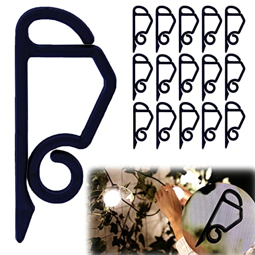 150 Pcs Black Outdoor Christmas Light Gutter Clips Weatherproof Hooks for Holiday Decor