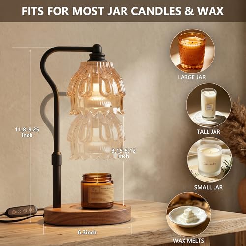 Candle Warmer Lamp with Timer & Remote Control - Dimmable Fragrance Diffuser