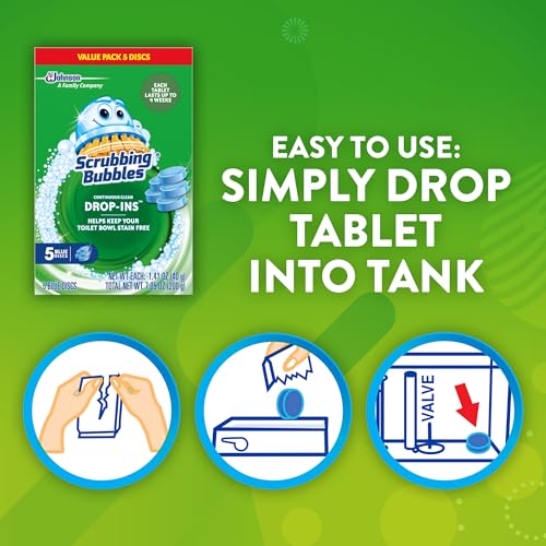 Scrubbing Bubbles Continuous Clean Toilet Drop-Ins Bowl Cleaner 5 Count