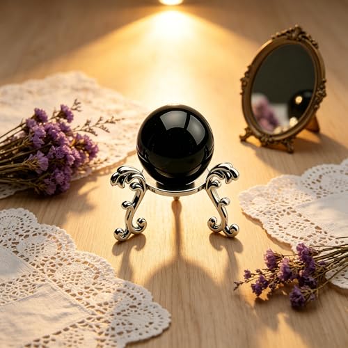 10-Piece Gold Crystal Ball Display Stand for 40mm-80mm Spheres and Stones