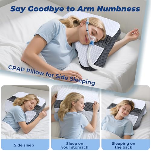 Side Sleeper Pillow with Arm Holes - 2 in 1 Memory Foam for Pain Relief