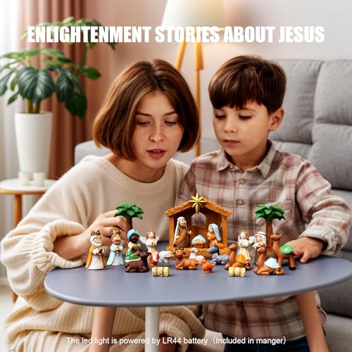 Nativity Advent Calendar 2026 - 25-Piece Resin Set for Kids & Adults