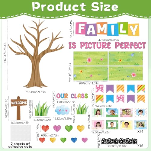 Class Family Tree Bulletin Board Set - Classroom Photo Craft Kit