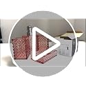 4-Piece Bathroom Accessory Set, Grid Pattern Plastic Bath Decor