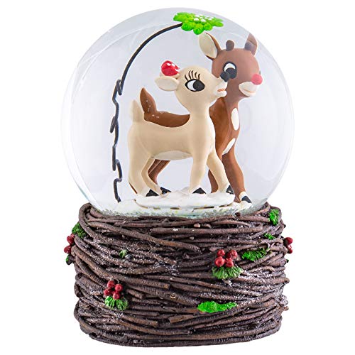 Roman Rudolph & Clarice Snow Globe with Forest Scene, 5.5 Inch