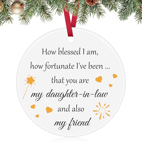 Future Daughter-in-Law Christmas Ornament Ceramic Gift from Mom Wedding Decor