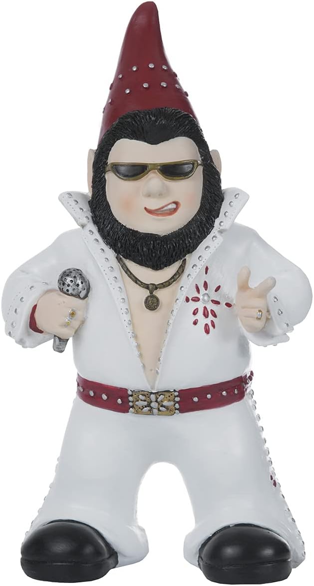Singer Gnome Garden Statue - Large Outdoor Resin Dwarf Figurine for Unique Home Decor | Funny Patio Ornament