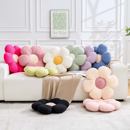 Flower Shaped Plush Pillow, Aesthetic Daisy Throw Cushion for Home Decor