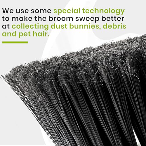 Green Indoor & Outdoor Floor Broom - 54" Adjustable Handle, 13" Wide