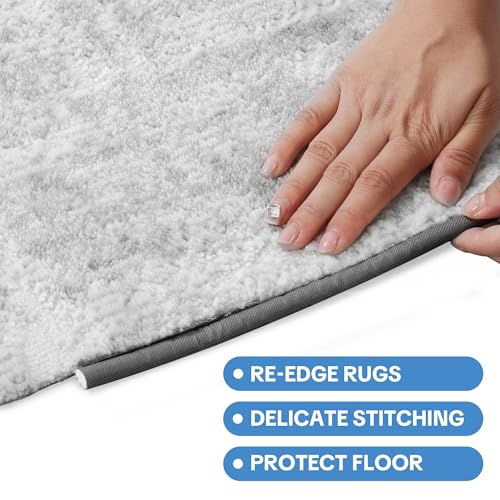 Professional Carpet Edge Binding Tape - 54ft Heavy Duty Rug Finish