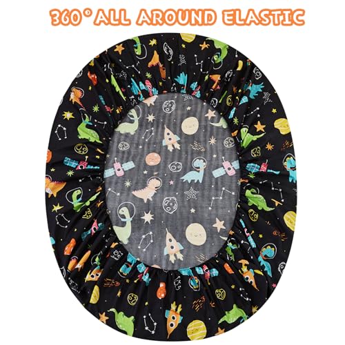 Dinosaur Space Bed Sheets Set for Twin Bed, Soft Microfiber Kids Bedding