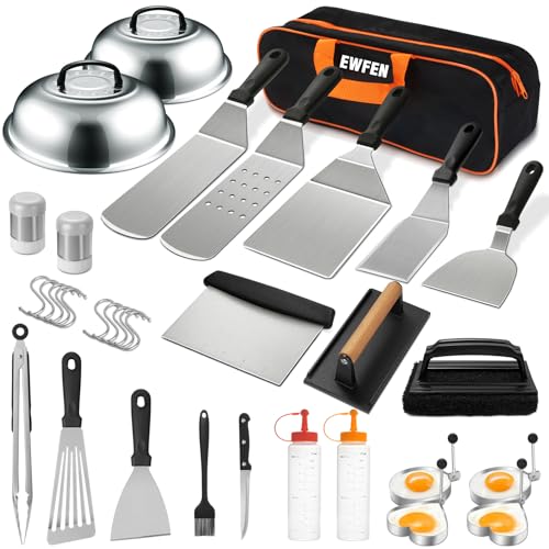 35-Piece Flat Top Griddle Accessories Kit - Stainless Steel BBQ Tool Set