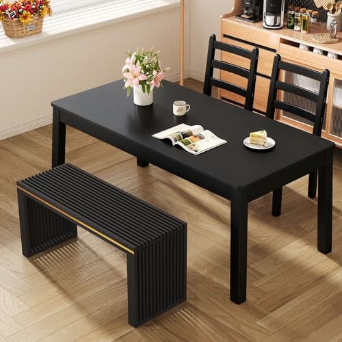 35-Inch Bamboo Dining Bench, Farmhouse Entryway Seating, 450lb Capacity