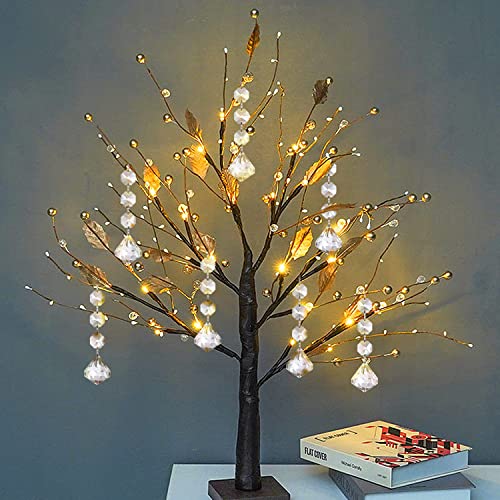 30-Pack Clear Acrylic Hanging Crystal Diamond Ornaments for Christmas Tree Decor