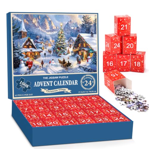 Christmas Jigsaw Puzzle Advent Calendar - 1008 Piece 24 Day Countdown