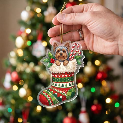 Yorkie Christmas Ornament - Holiday Tree Decoration for Dog Lovers