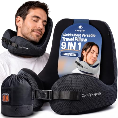 Versatile Travel Neck Pillow with Memory Foam - 9 Positions