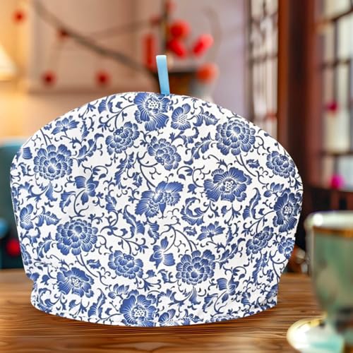 Insulated Cotton Tea Cozy - Vintage Floral Print Teapot Cover for Kitchen