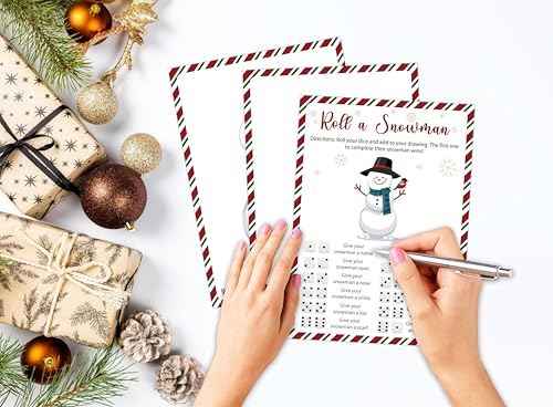 Zhminz Christmas Snowman Dice Game for Family & Party Fun